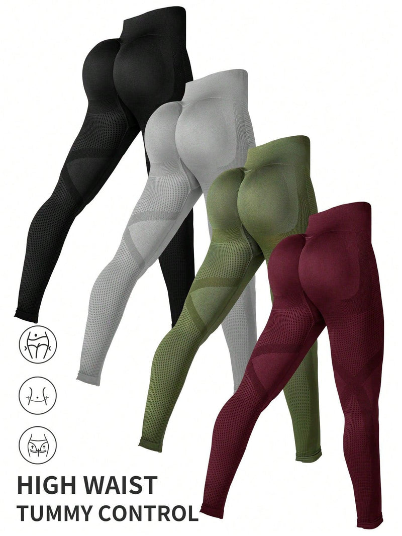 Trendy Tron Sport Studio Seamless Wide Waistband Sports Leggings – High-Performance, Comfortable Leggings for Yoga, Gym, and Workouts