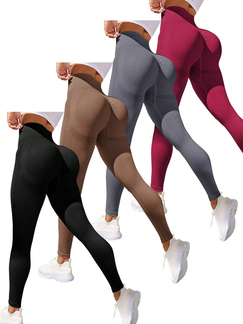 Trendy Tron Sport Seamluxe Seamless Sports Leggings – High-Waisted Wide Waistband for Maximum Comfort and Support