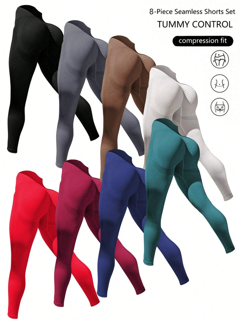 Trendy Tron Sport Seamluxe Seamless Sports Leggings – High-Waisted Wide Waistband for Maximum Comfort and Support