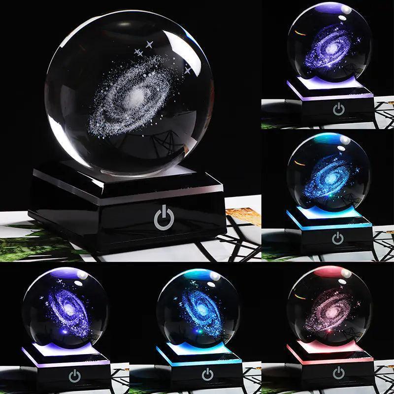 6/8cm Galaxy Miniature 3D Crystal Ball - TRENDY TRON