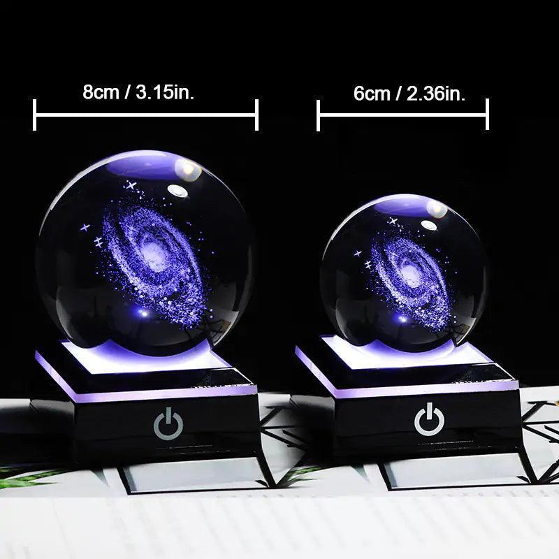 6/8cm Galaxy Miniature 3D Crystal Ball - TRENDY TRON