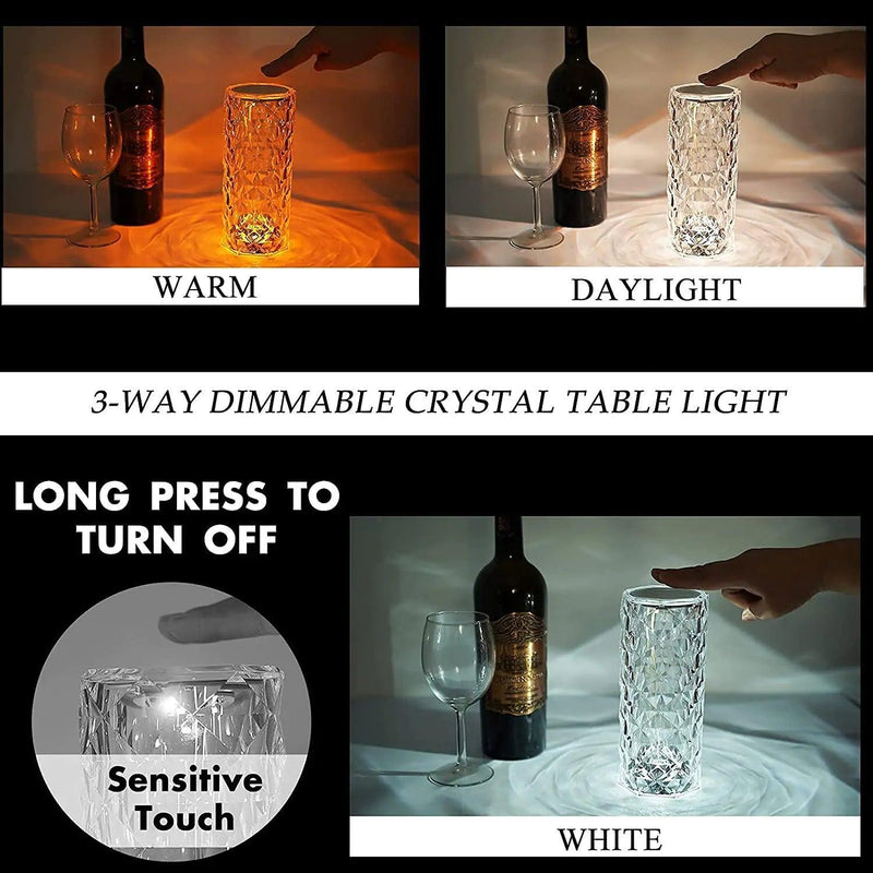 Diamond Crystal Touch Night Light - TRENDY TRON