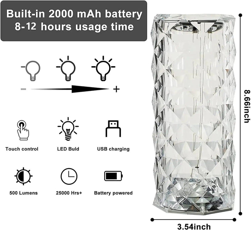 Diamond Crystal Touch Night Light - TRENDY TRON