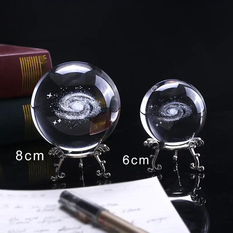 6/8cm Galaxy Miniature 3D Crystal Ball - TRENDY TRON